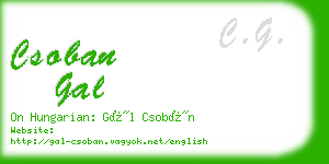 csoban gal business card